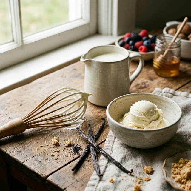 Préparation de glace maison