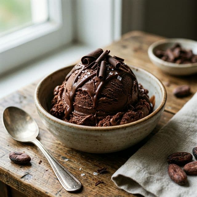 Glace Chocolat Noir Maison